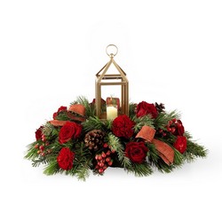 The I'll be Home for Christmas Centerpiece  from Clifford's where roses are our specialty